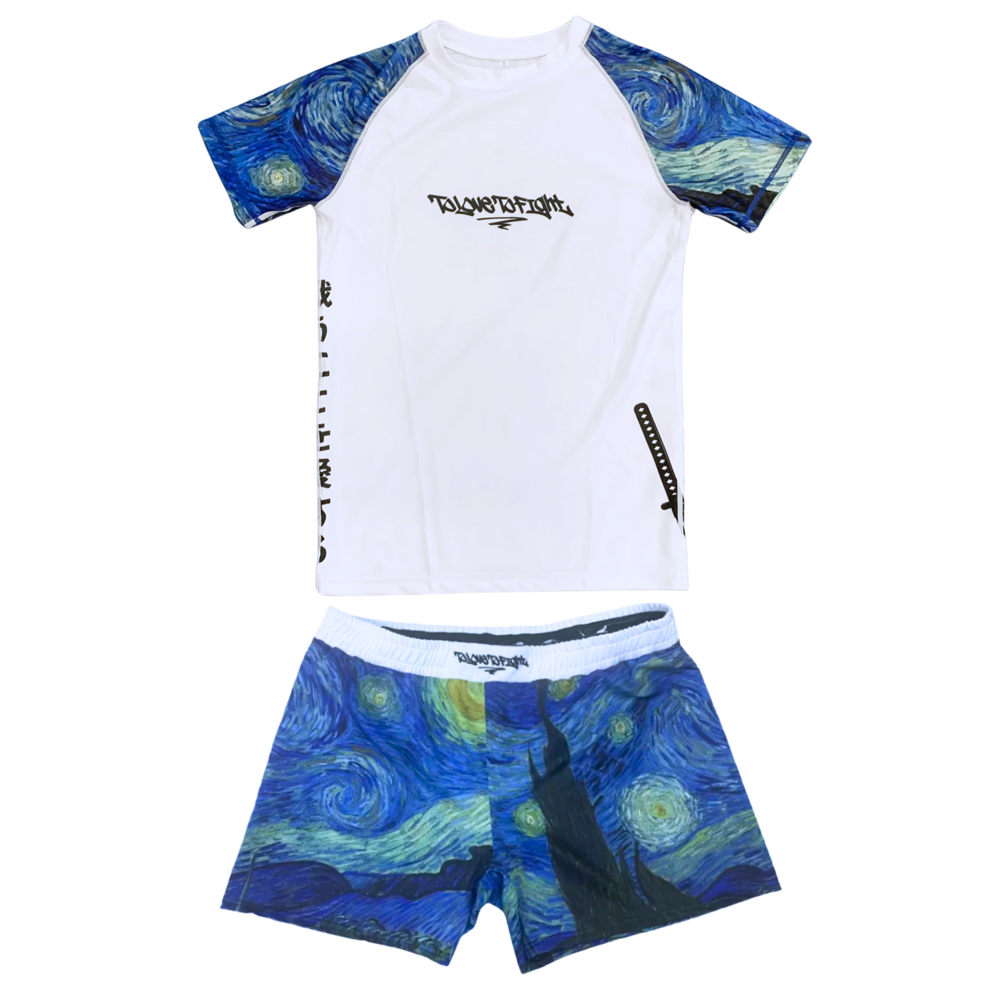 Fight Shorts & Rashguard Set - Starry Night