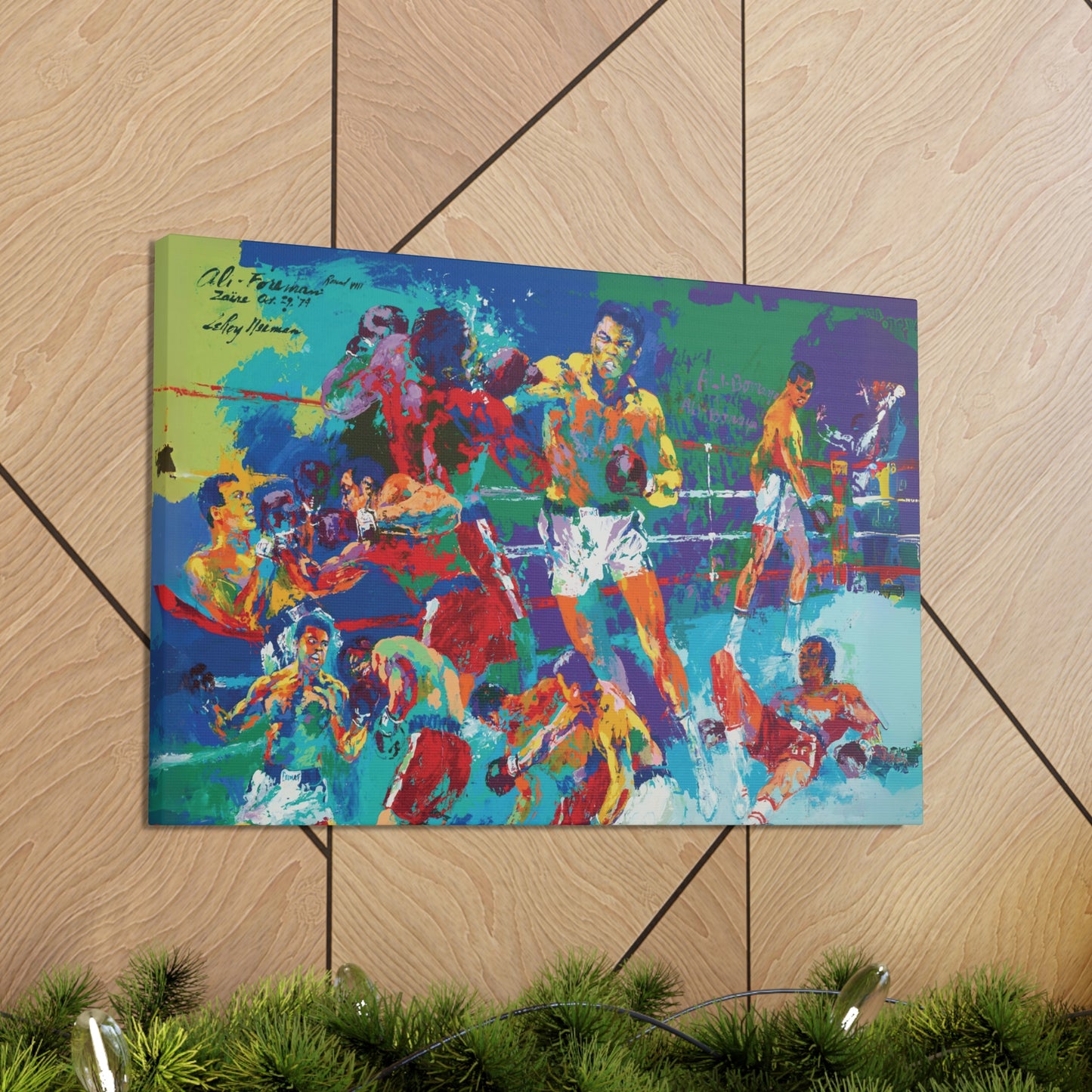 Leroy Neiman "The Rumble In The Jungle" Canvas