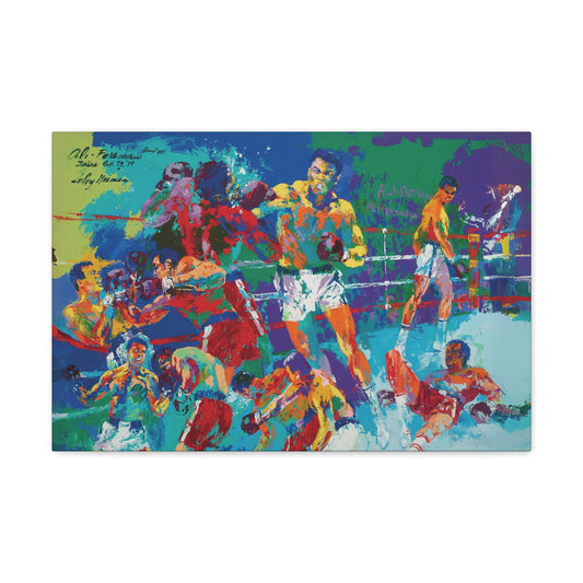 Leroy Neiman "The Rumble In The Jungle" Canvas