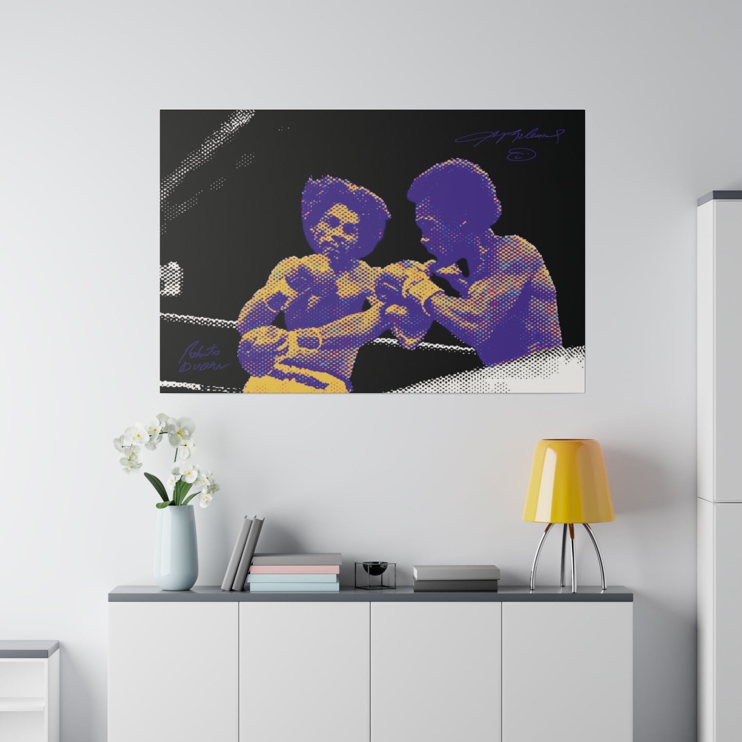 Roberto Durán vs Sugar Ray Robinson Canvas