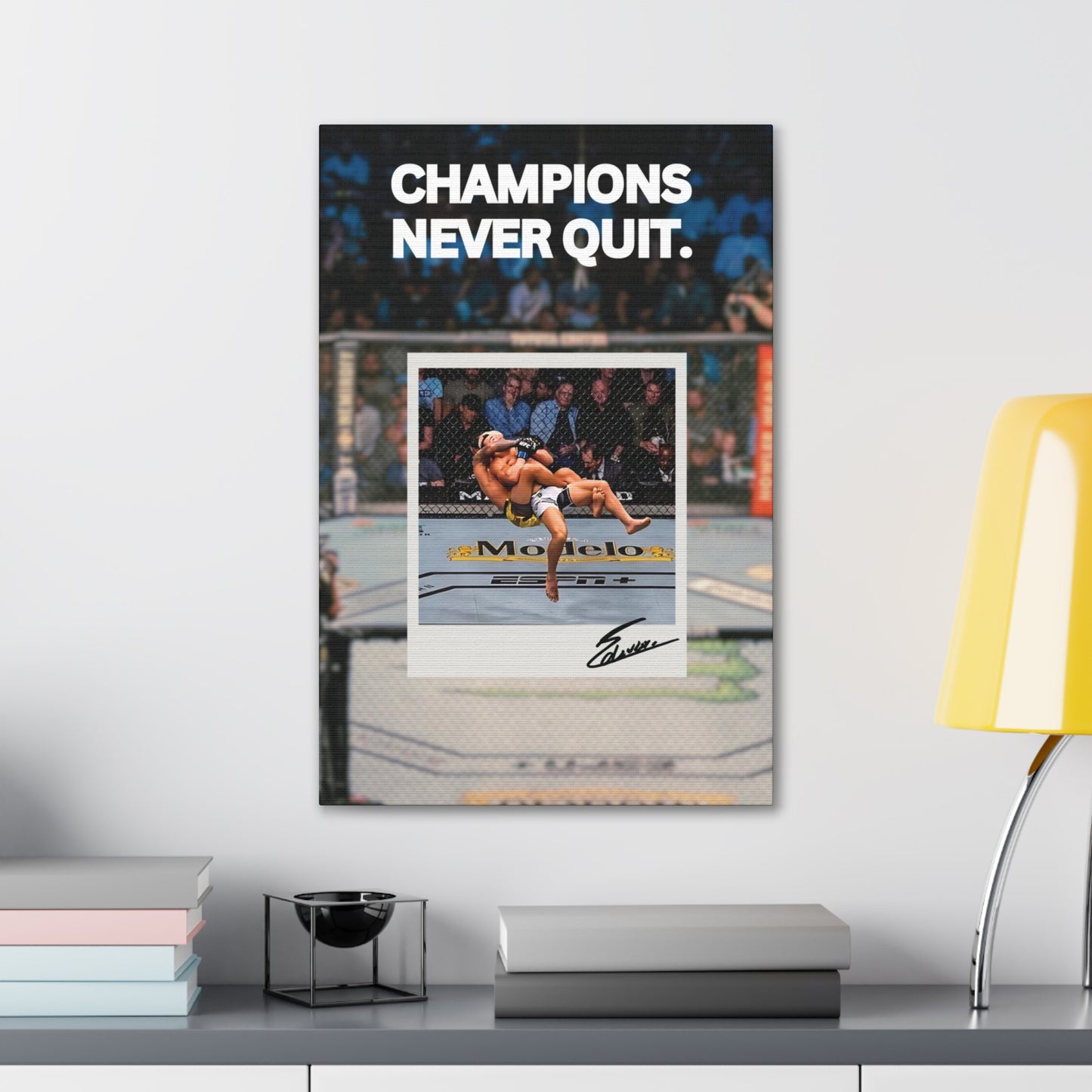 Charles Olivera Champions Never Quit Canvas