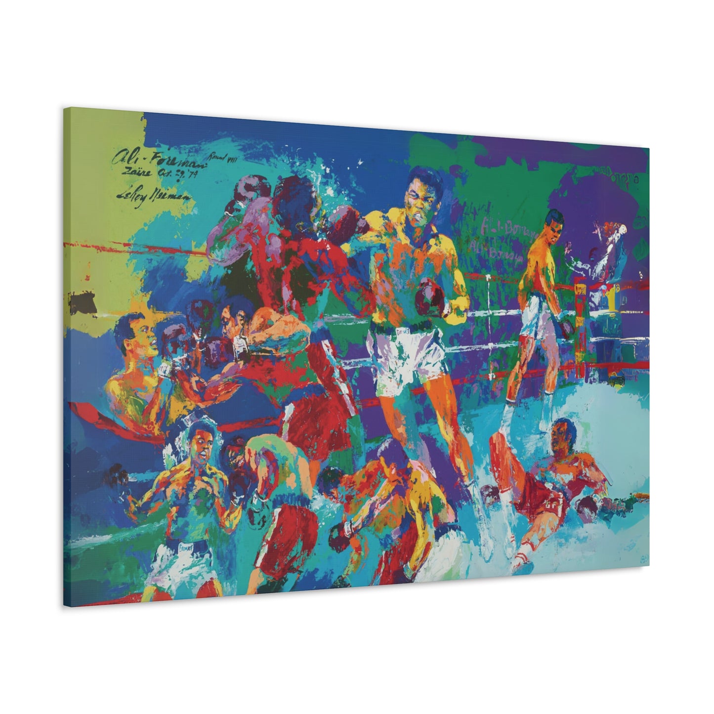 Leroy Neiman "The Rumble In The Jungle" Canvas